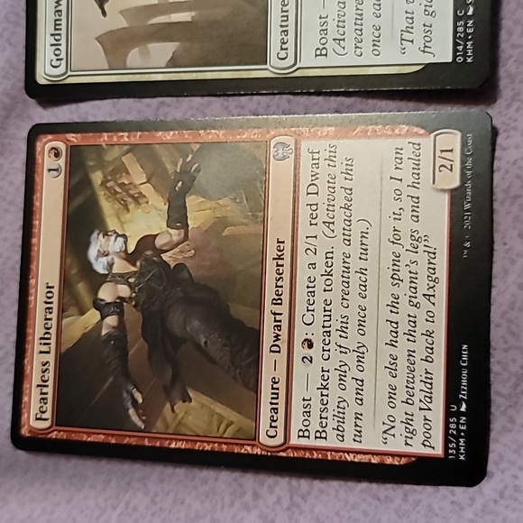 Set of 2 Magic The Gathering (MTG) Creature Dwarf Trading Cards - Picture 2 of 4